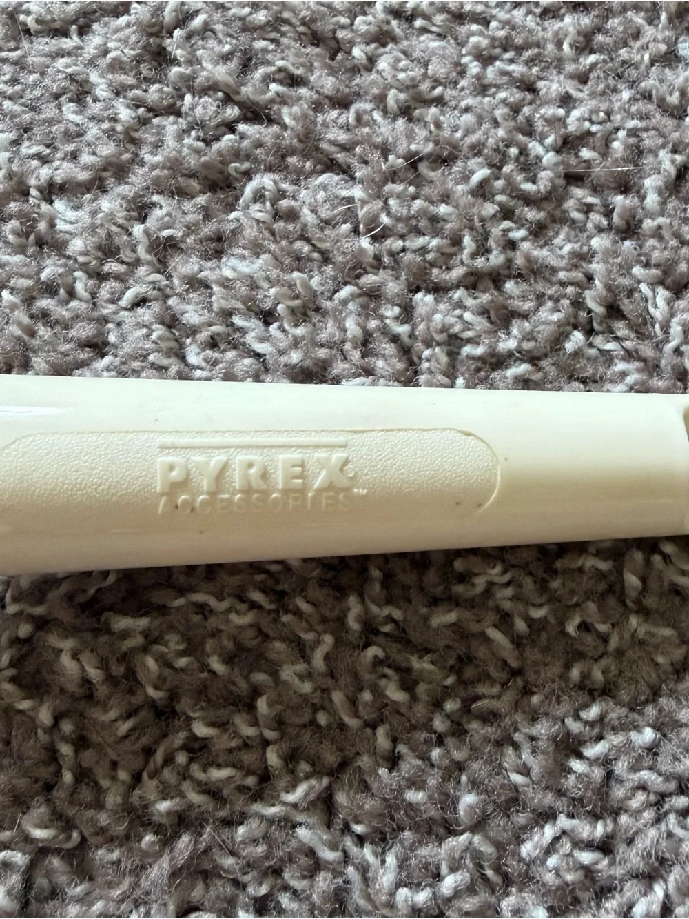Vintage Pyrex Accessories Cream Plastic Whisk